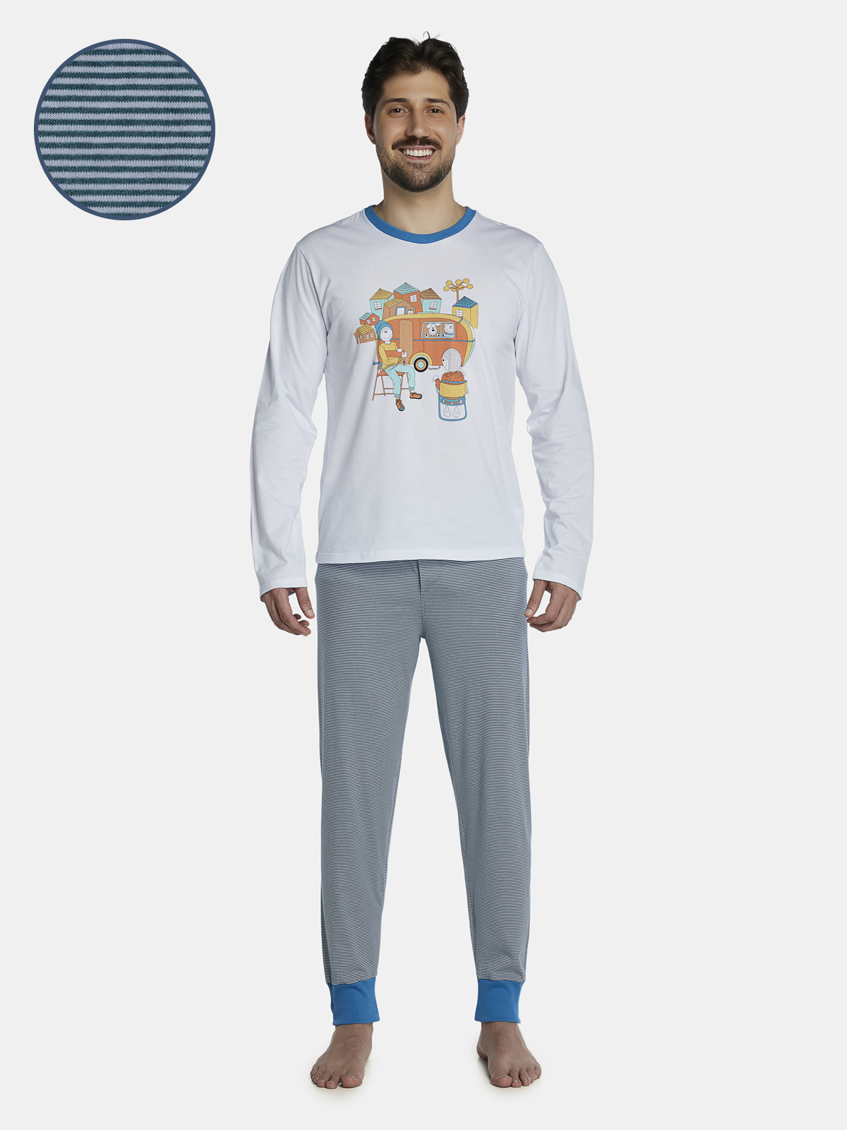 Conjunto camisete e calça algodão