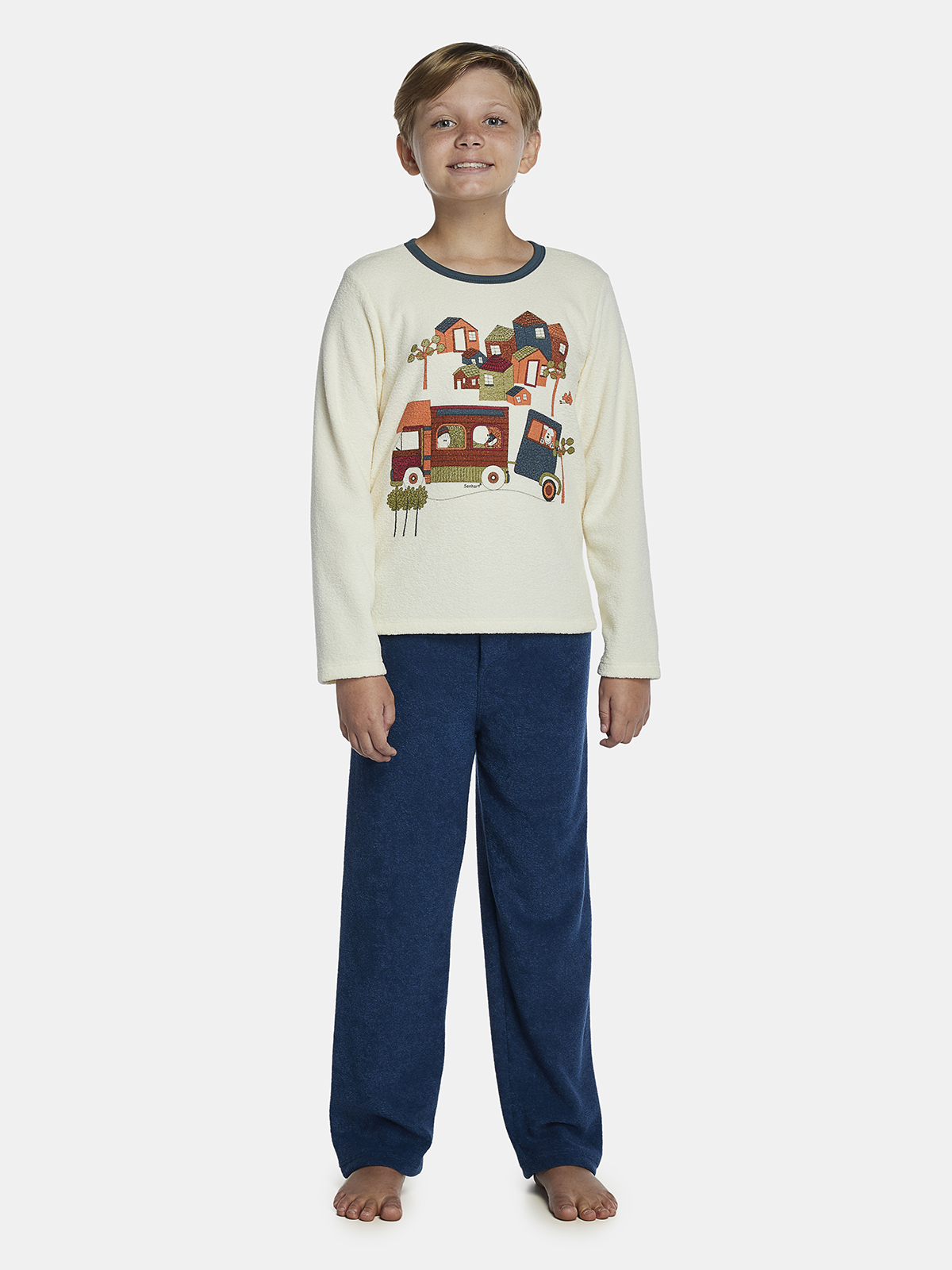 Conjunto camiseta e calça de plush