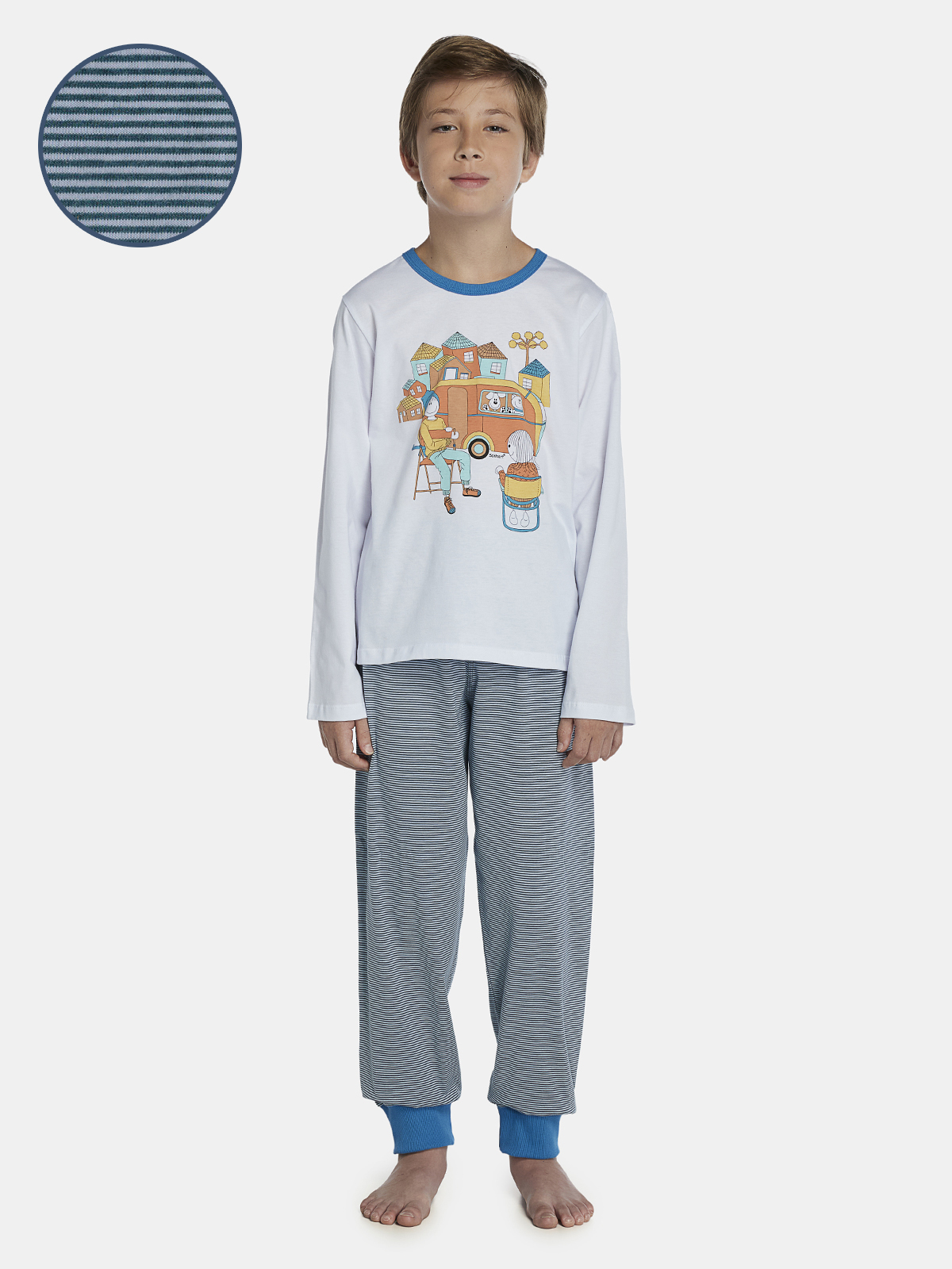 Conjunto camiseta e calça de algodão