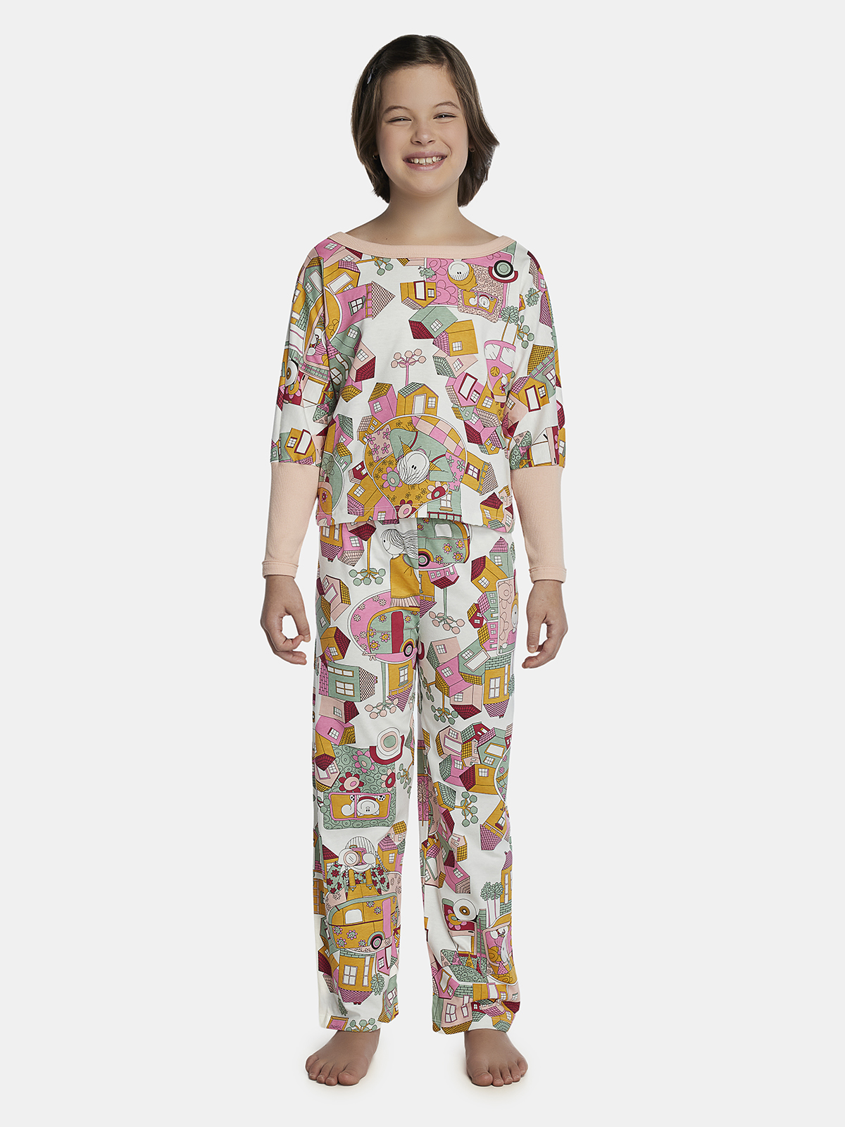 Conjunto blusa e calça algodão