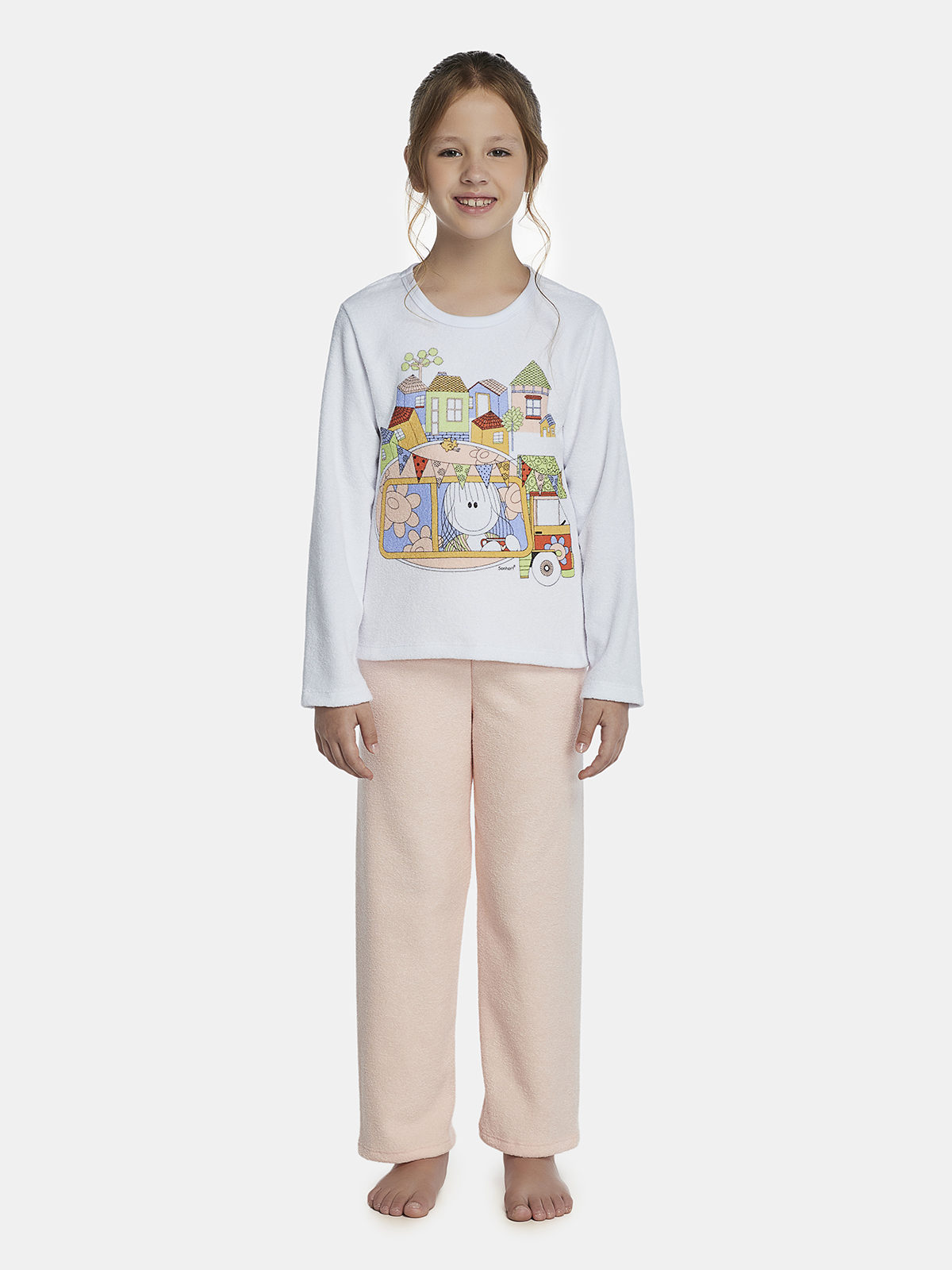 Conjunto camisete e calça plush