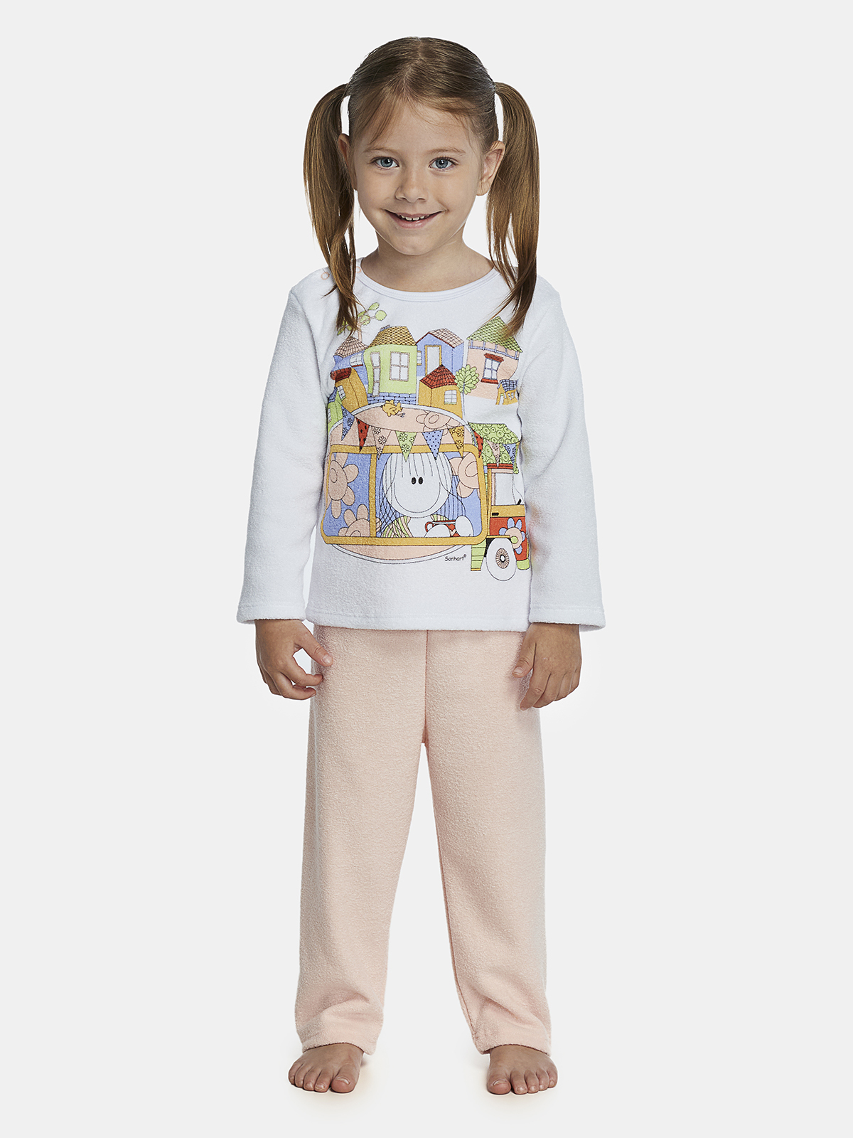 Conjunto camisete e calça de plush