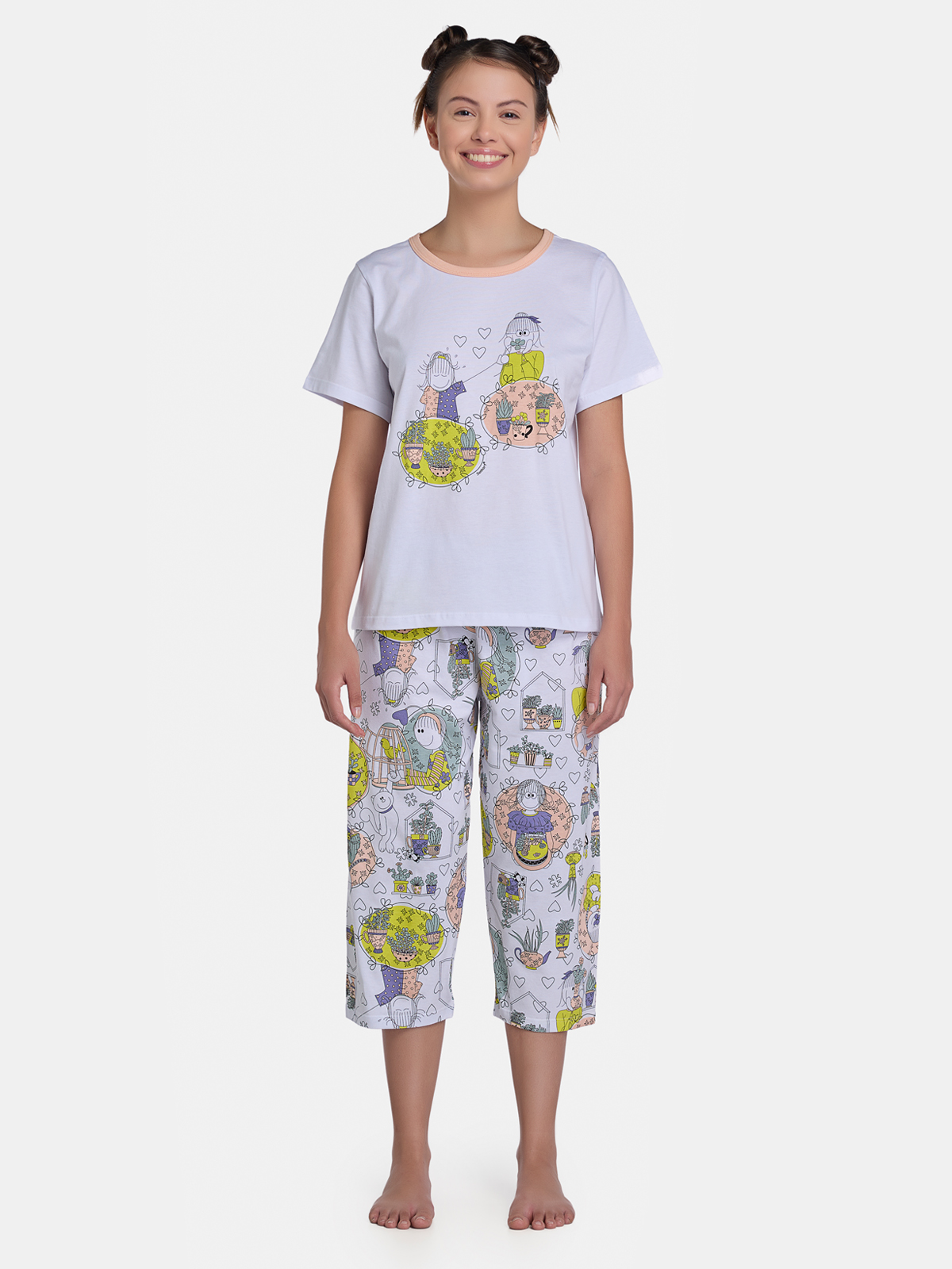 Pijama Camisete e Corsário