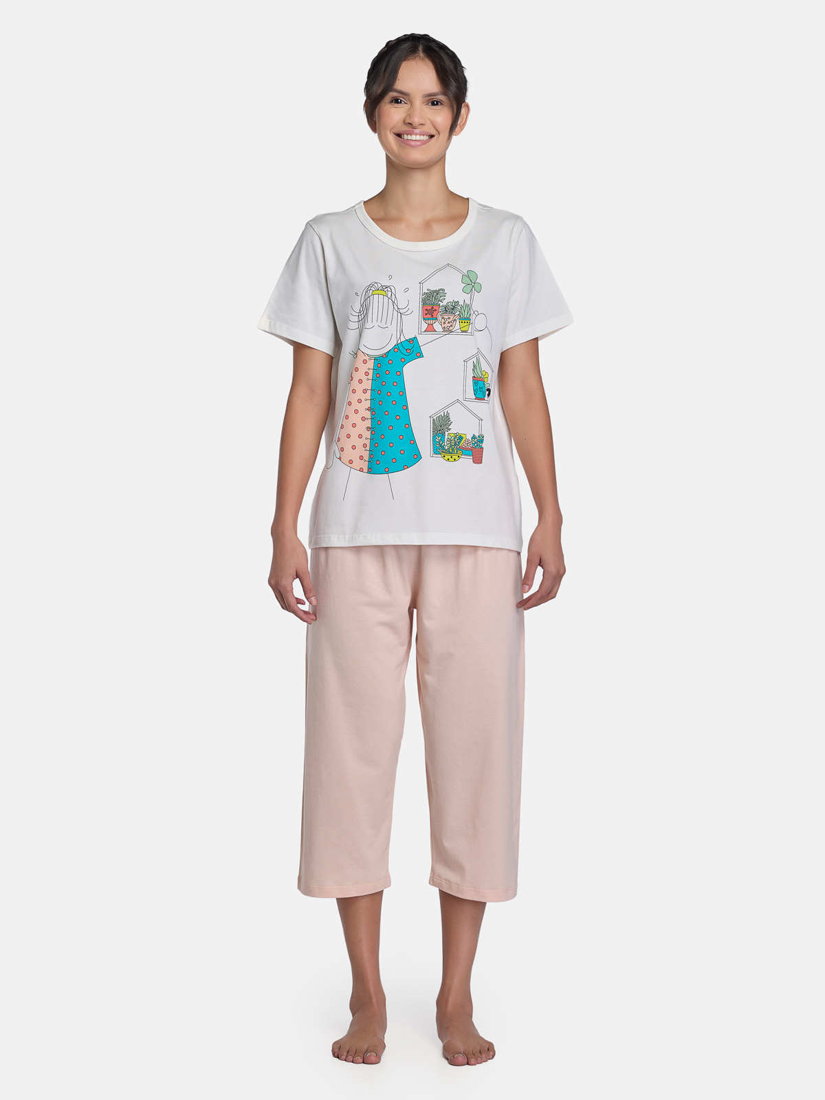 Pijama Camisete e Corsário