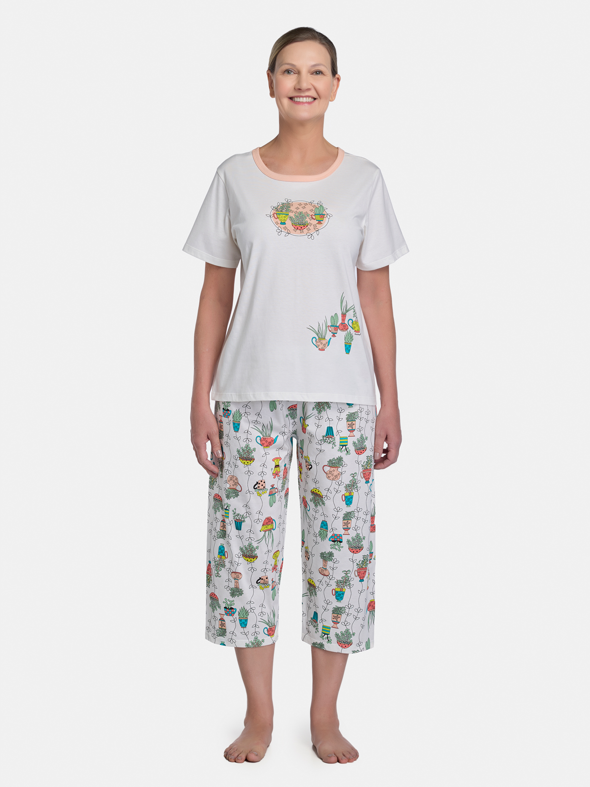Pijama Camisete e Corsário