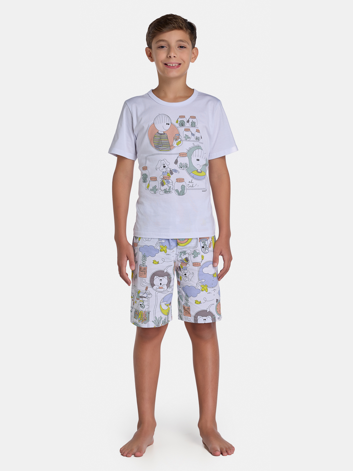 Pijama Camiseta e Bermuda