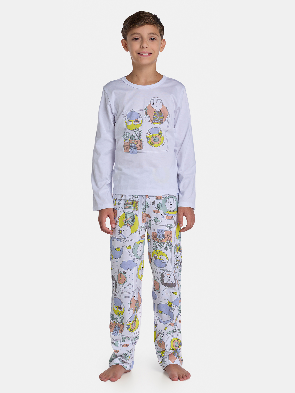 Pijama Manga Longa e Calça