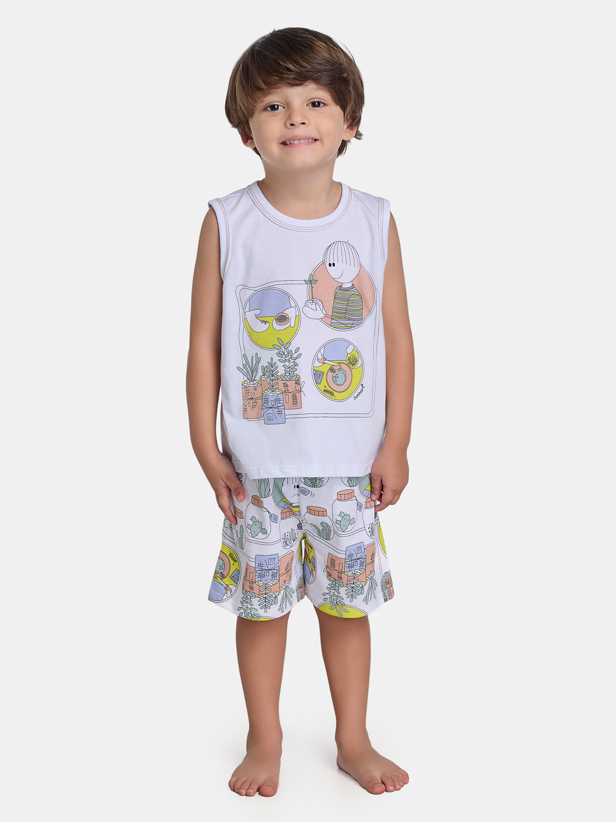Pijama Regata Machão e Bermuda