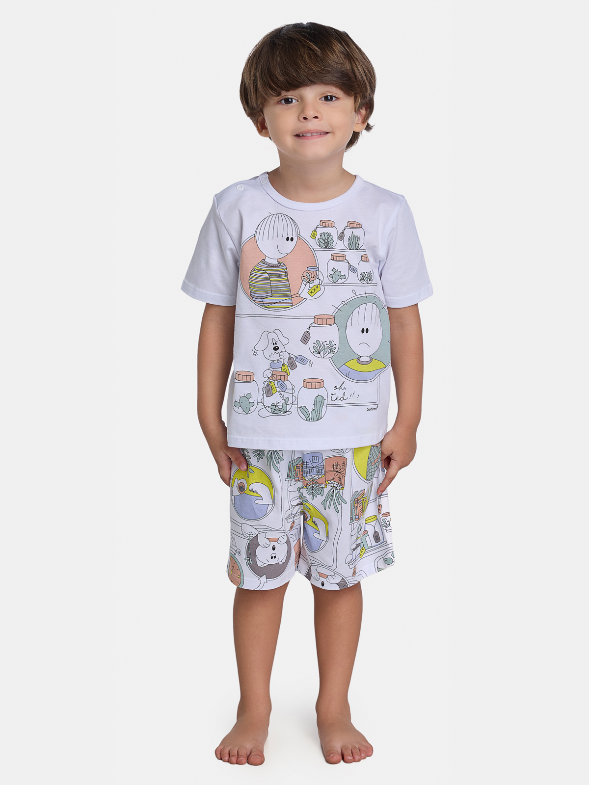 Pijama Camiseta e Bermuda