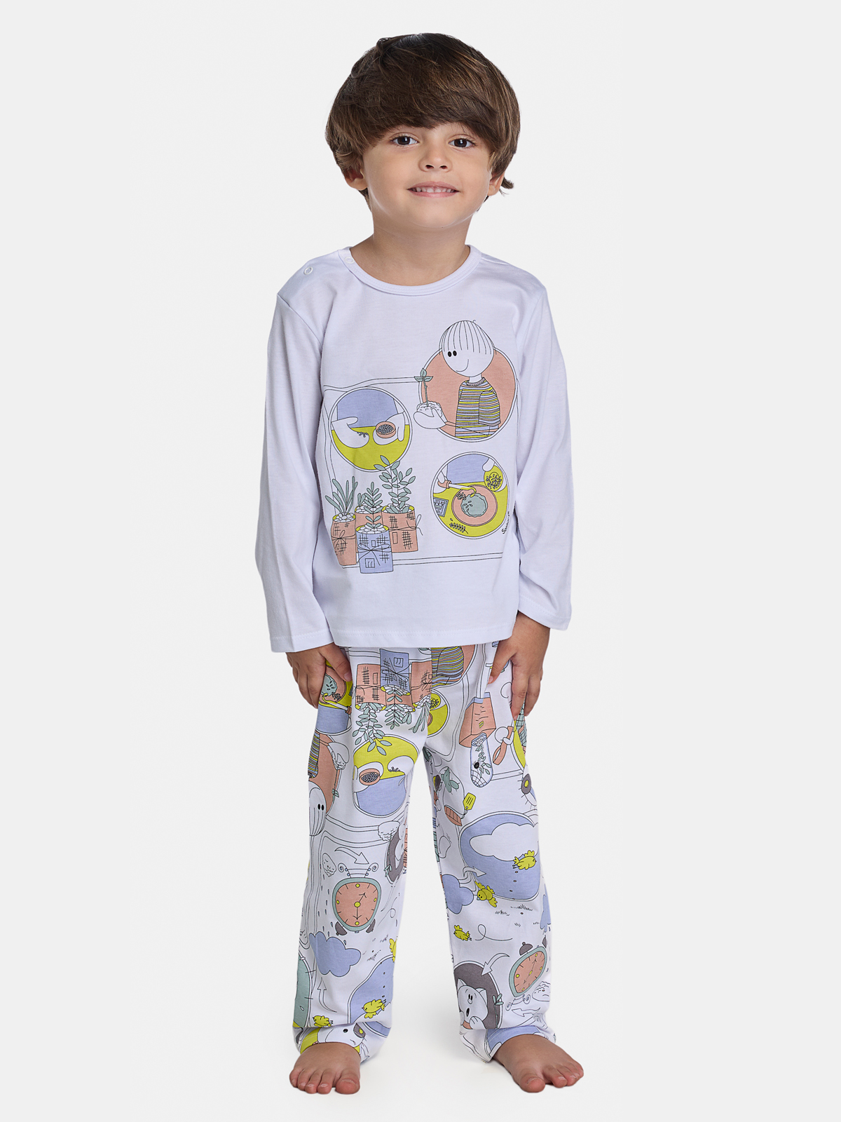 Pijama Manga Longa e Calça