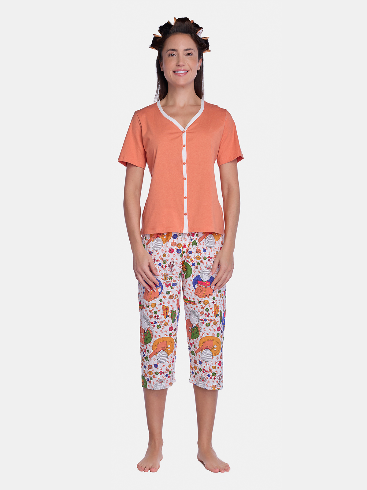 Pijama Camisete e Corsário