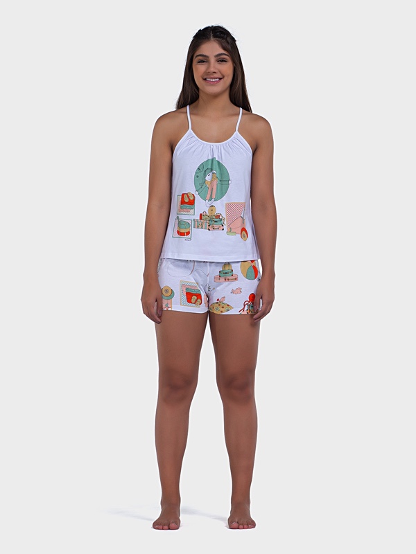 Pijama Alça e Short