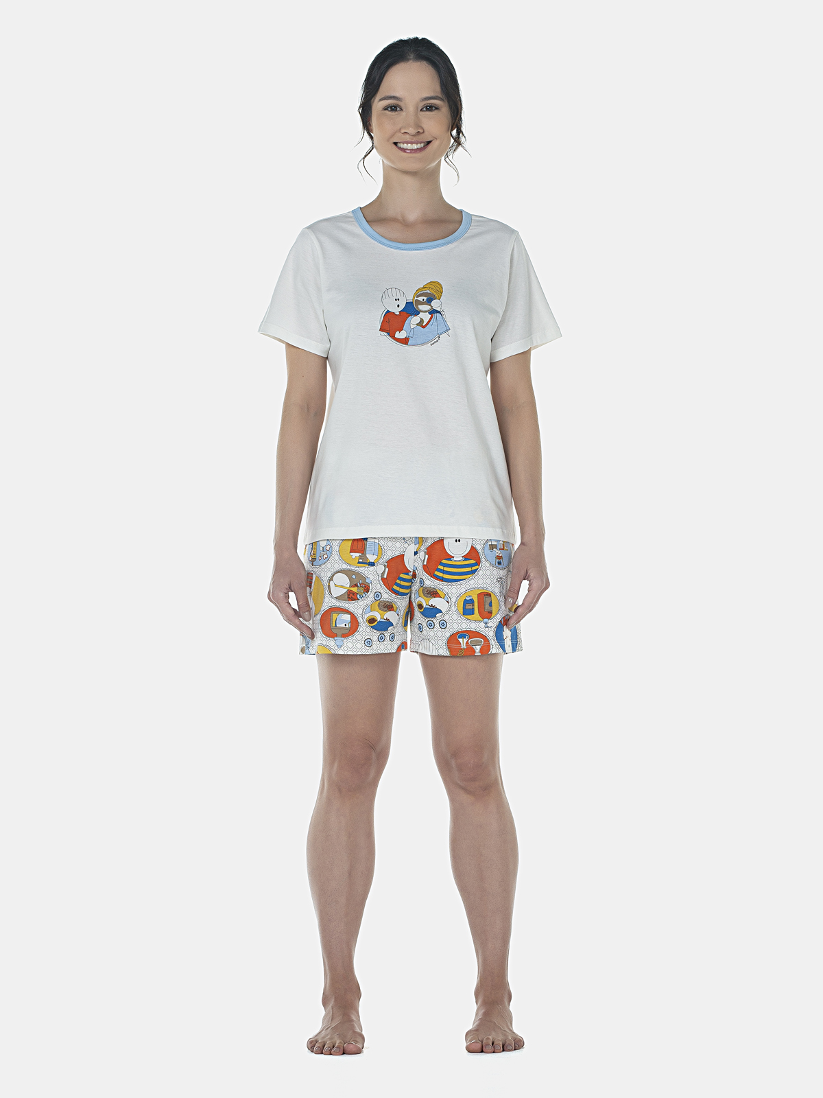 Pijama Manga Curta e Short